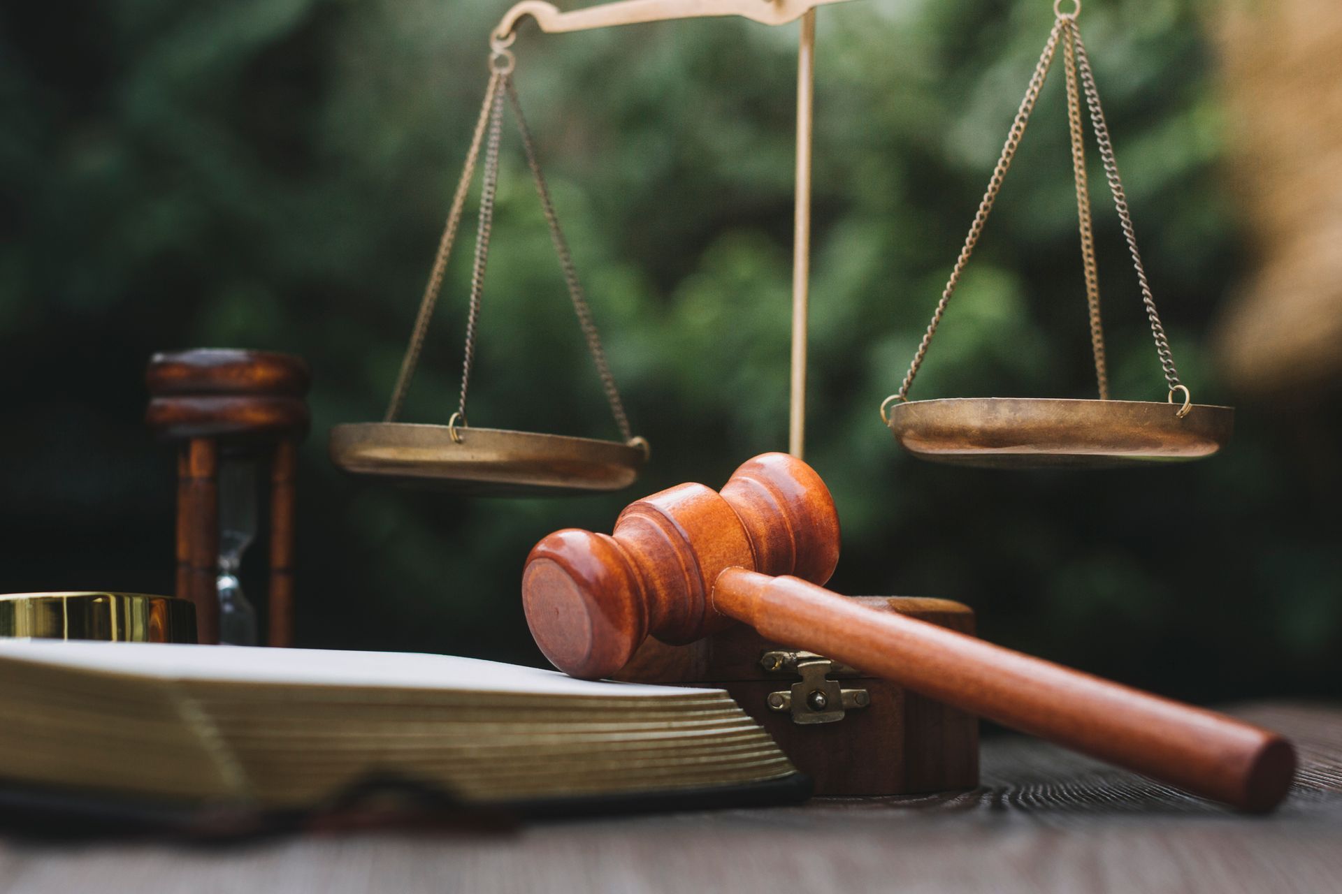 a gavel and scales of justice