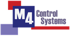 Logo for M4 Control Systems: Blue square with