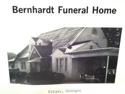 Black-and-white photo of Bernhardt Funeral Home in Ellijay, Georgia