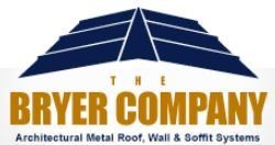A logo for the bryer company , an architectural metal roof , wall and soffit systems company.