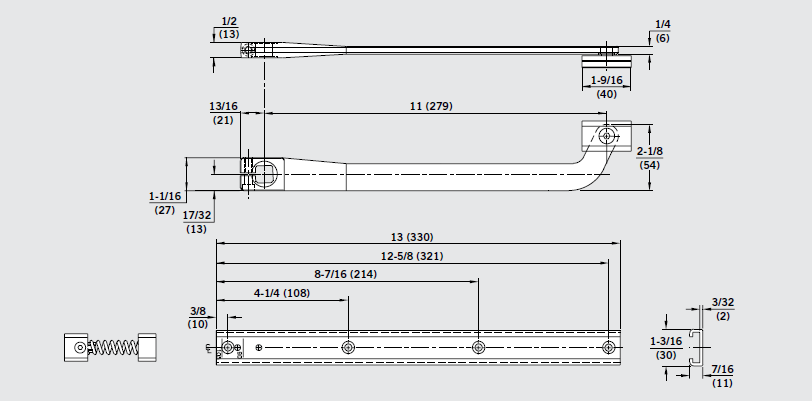 Dormakaba 8812 Offset Slide Arm & Channel