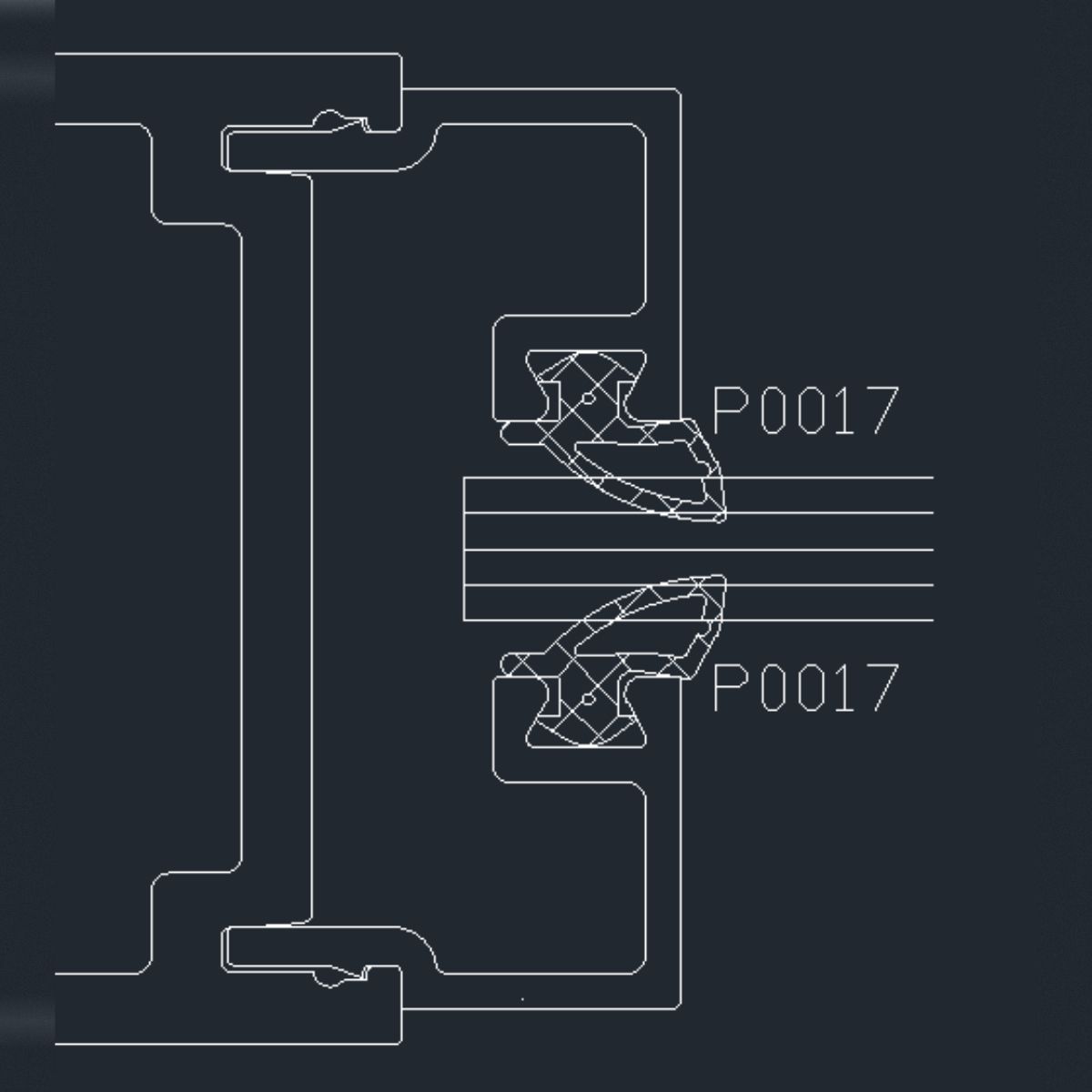 Tubelite P0017 Door Molding Gasket