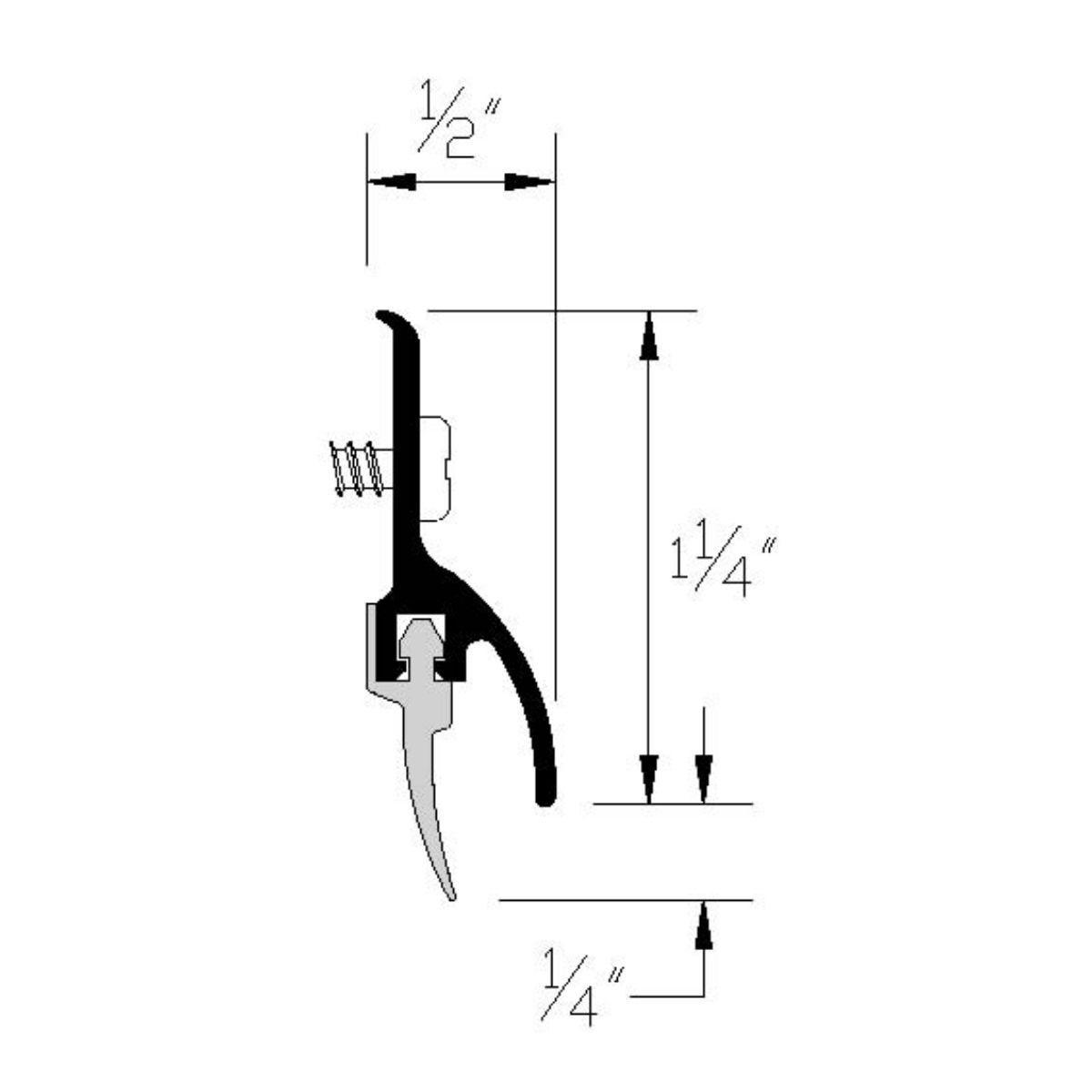 Rain Drip Surface Mounted Door Sweep