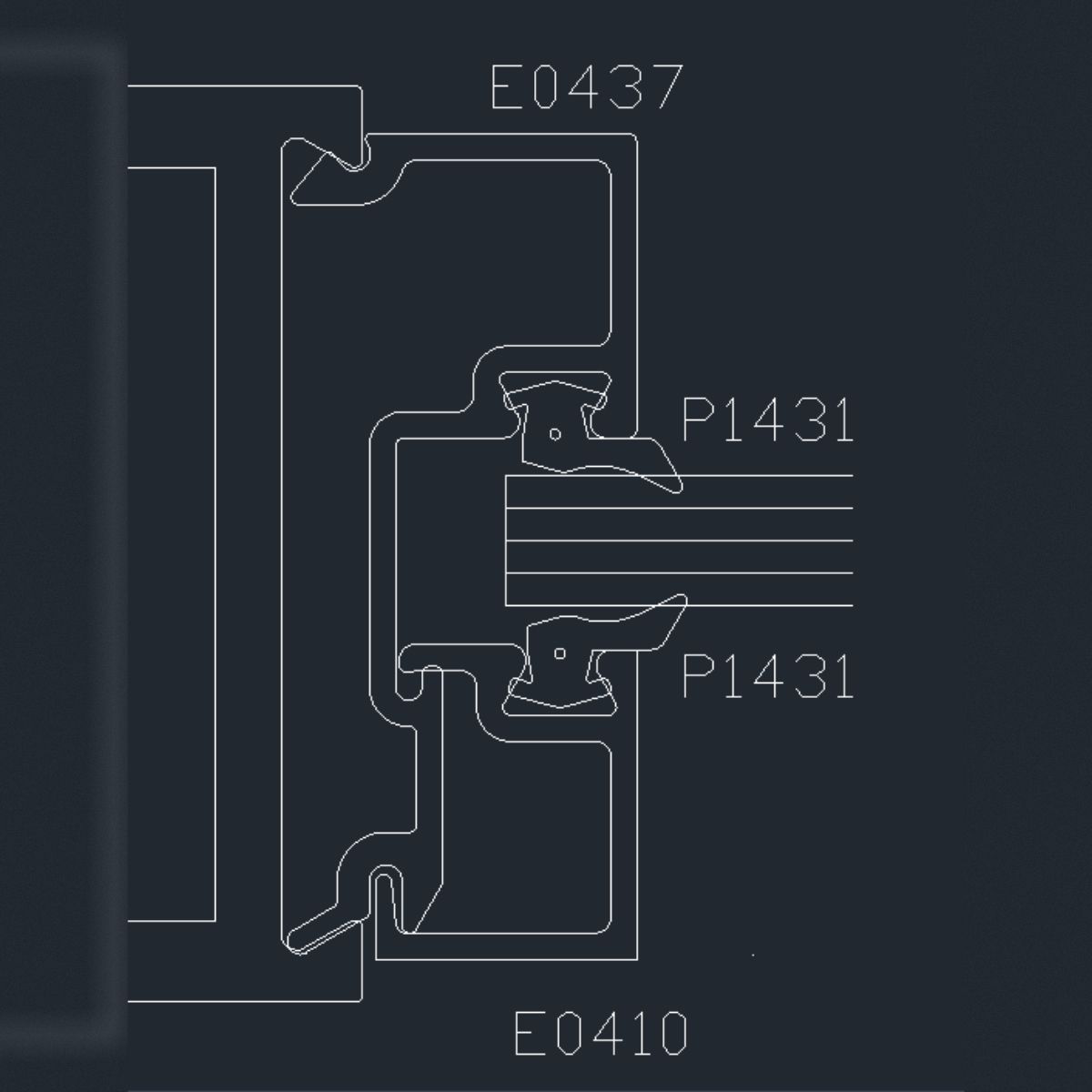 Tubelite P1431 Door Molding Gasket