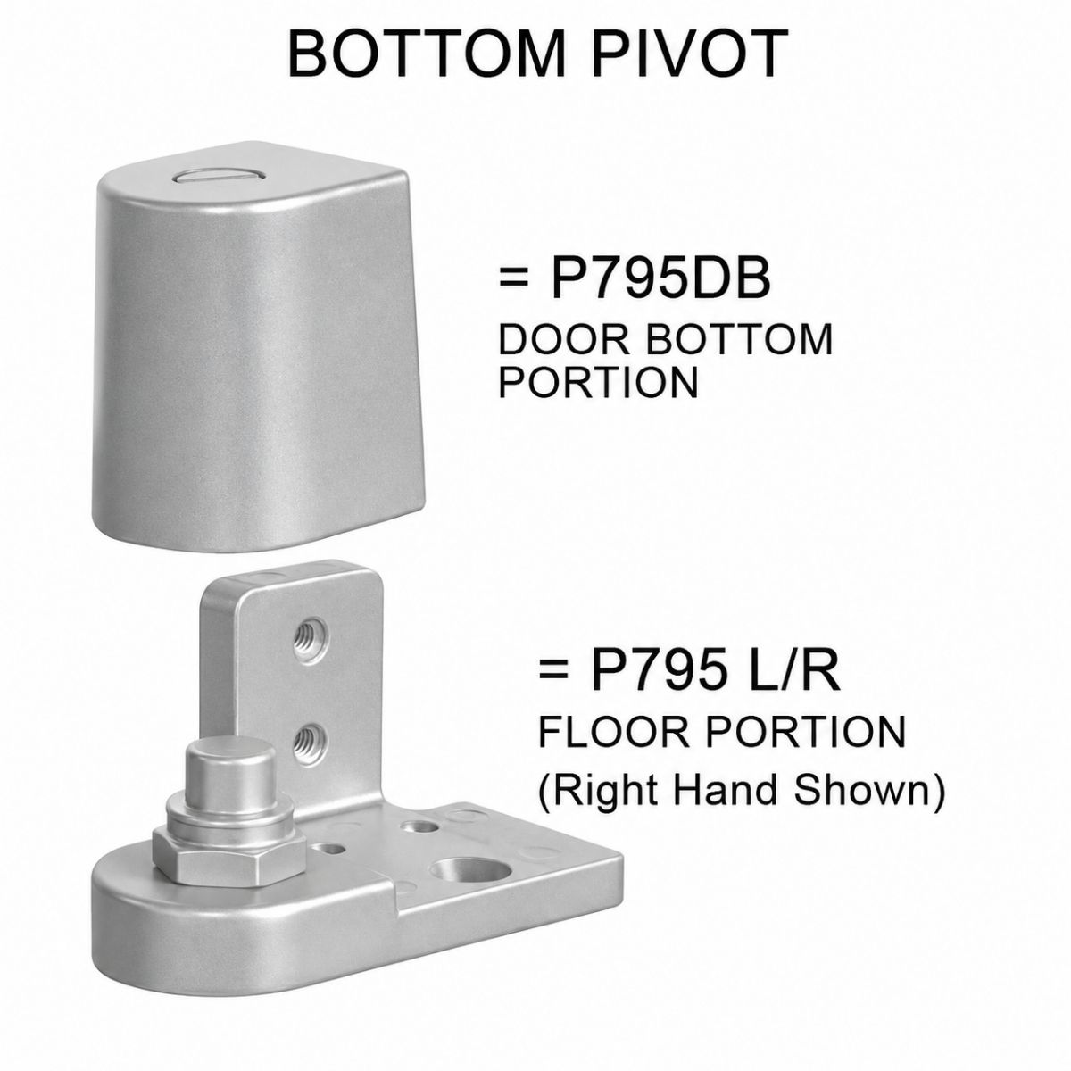 Tubelite P795 Bottom Pivot Set