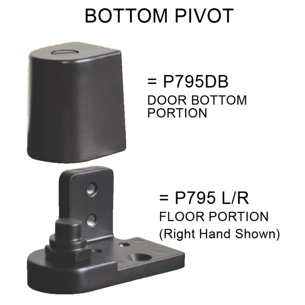 Tubelite P795 Bottom Pivot Set