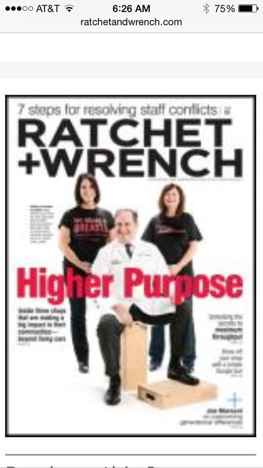 Brakes For Breasts featured on cover for Ratchet + Wrench magazine | Brakes For Breasts