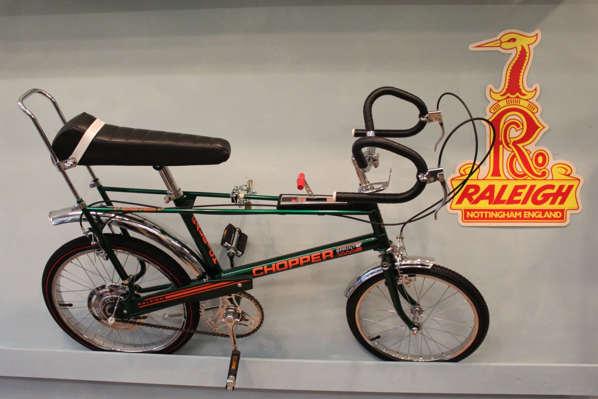 restored black raleigh chopper
