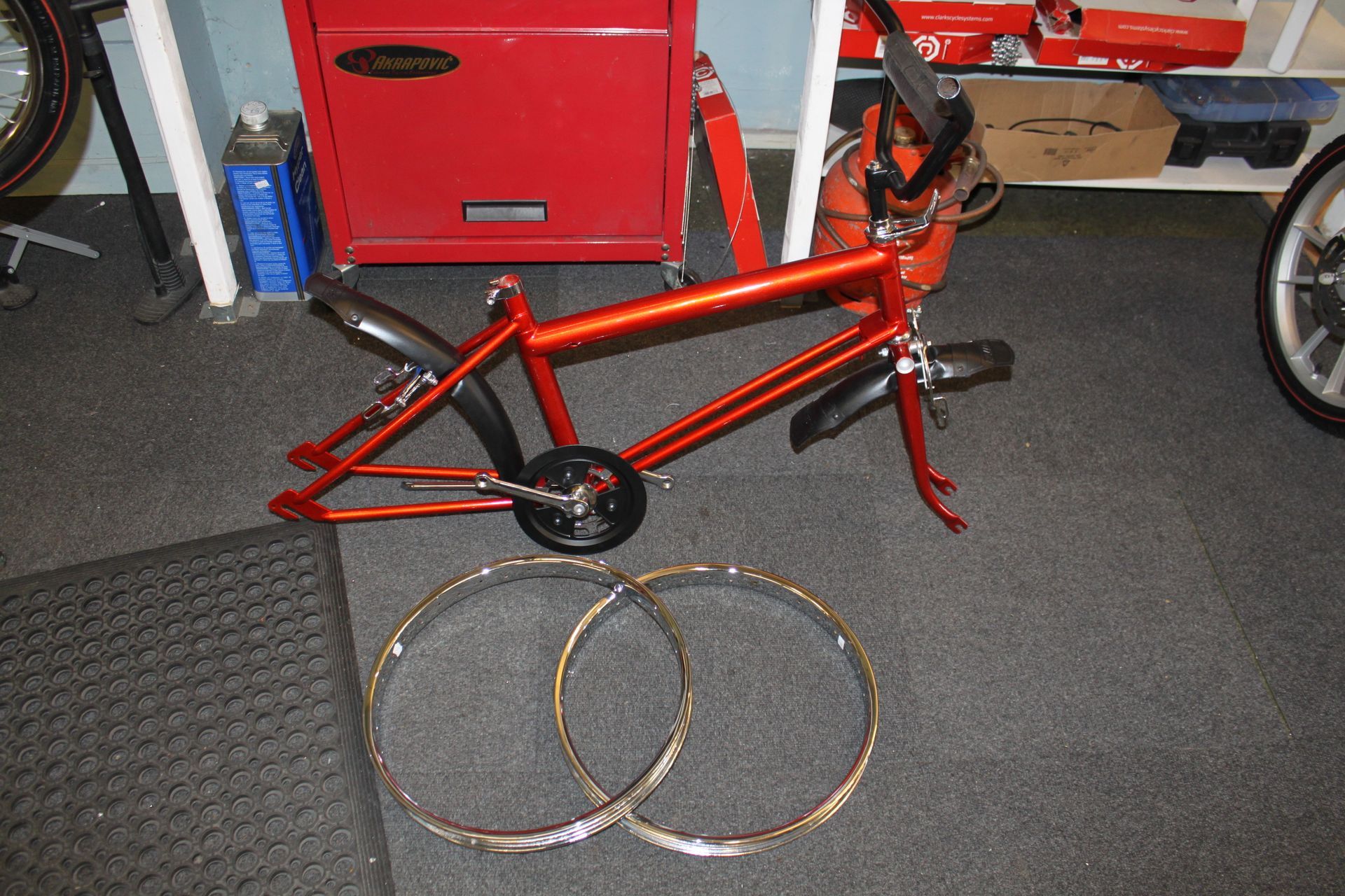 restored bike frame