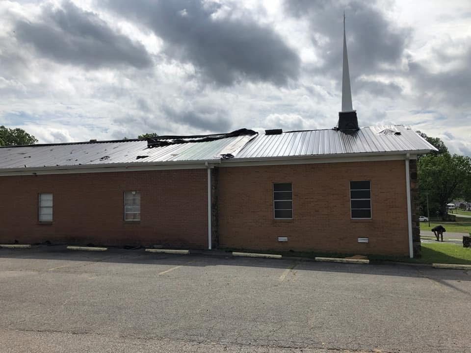 Damaged Roof With Steeple