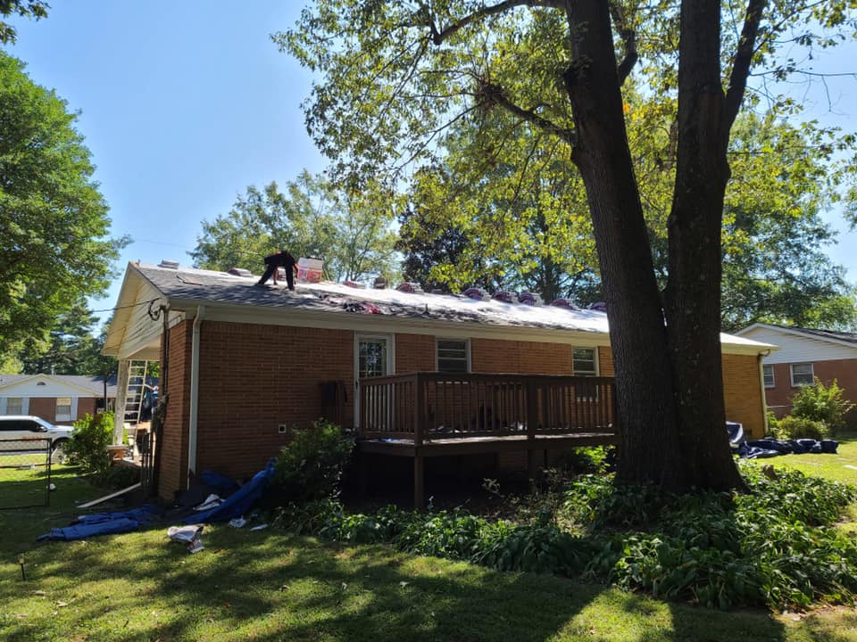 Roof Installation For Brick House
