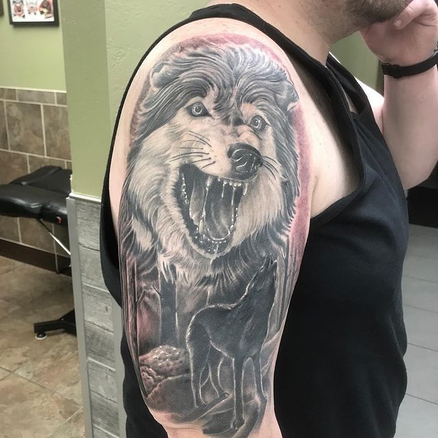 Angry Wolf Tattoo – Gainesville, FL – Bodytech Tattooing & Piercing 
