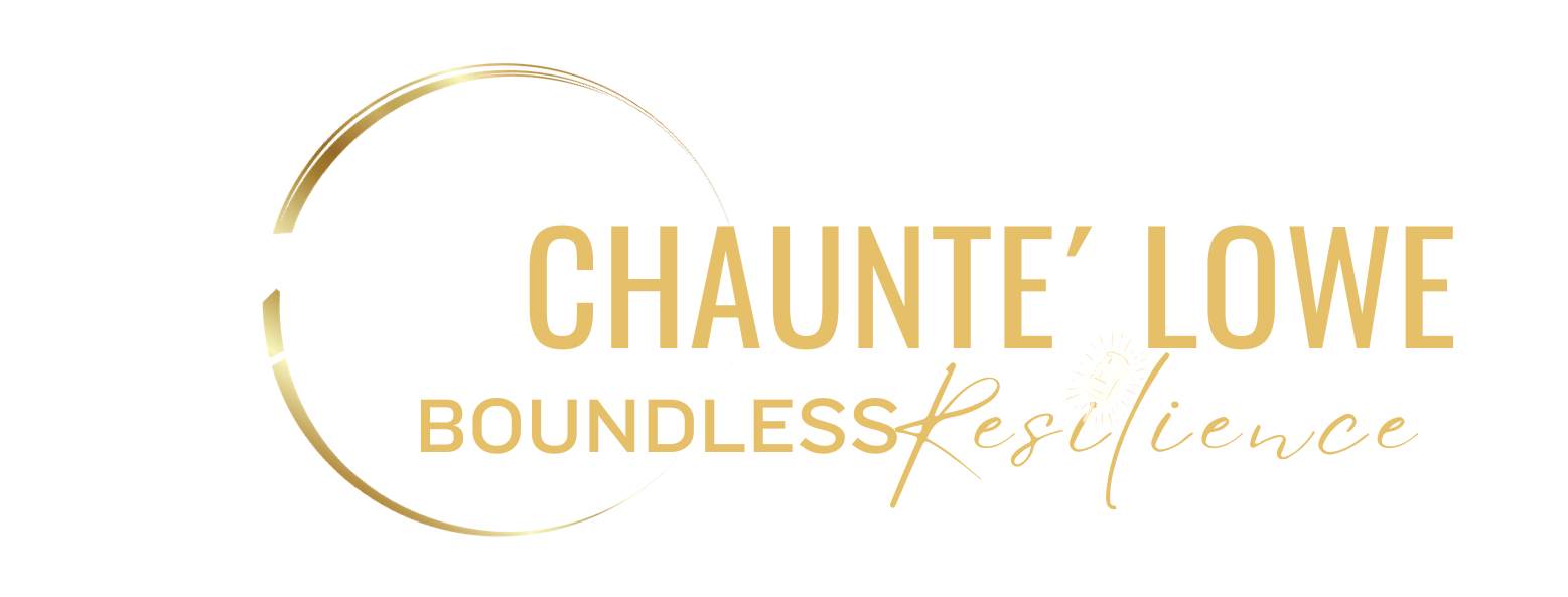A logo for chaunte lowe boundless resilience