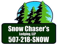 Snow Chaser&rsquo;s Lodging, LLP logo with snowy trees and phone number 507-218-SNOW