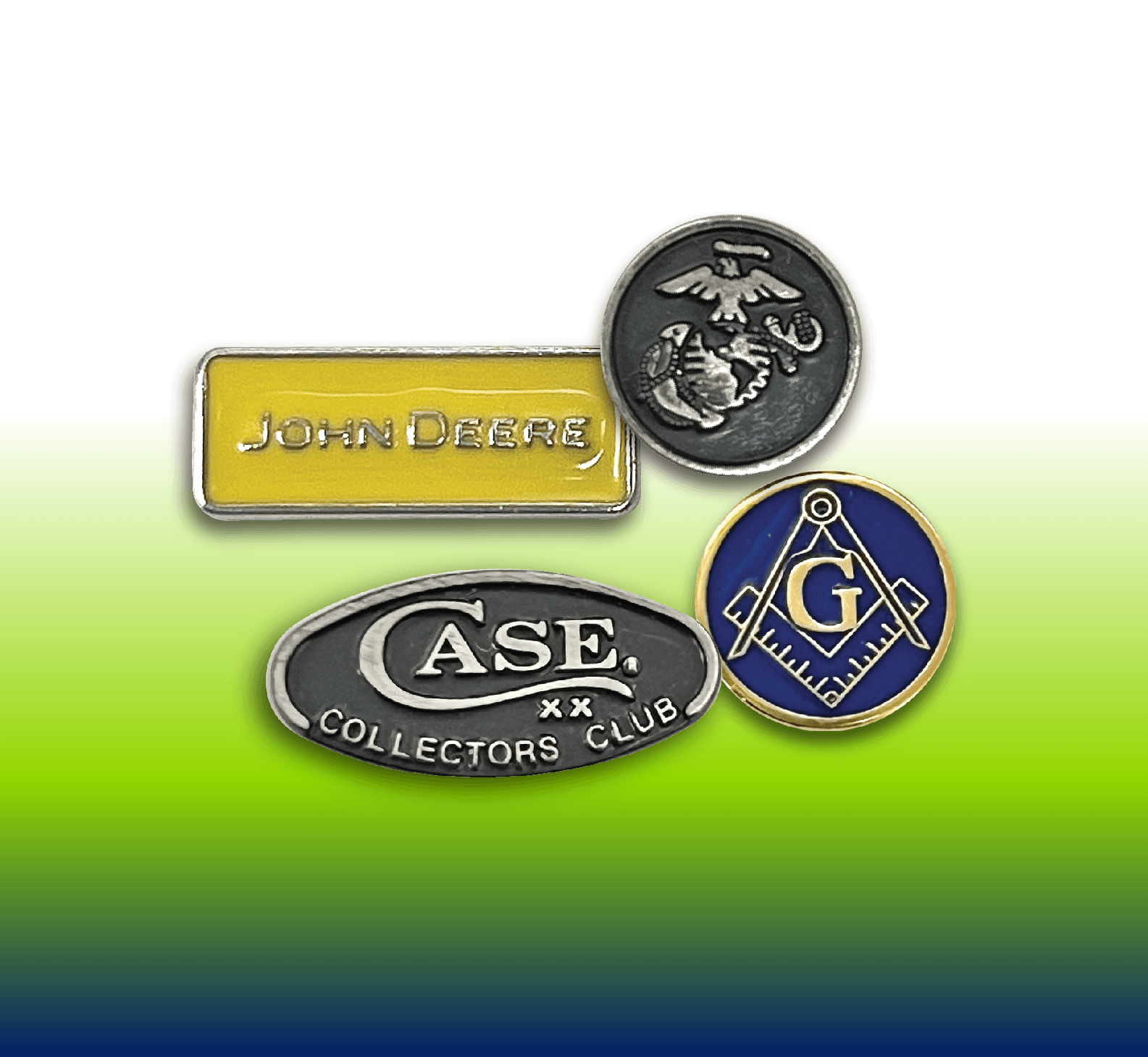 Emblems are available in 4C process printing, die cast emblems,  dimensional steel emblems. 