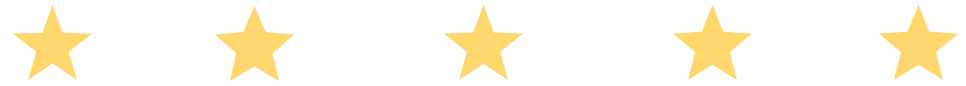 Five blurred, yellow star shapes on a white background.