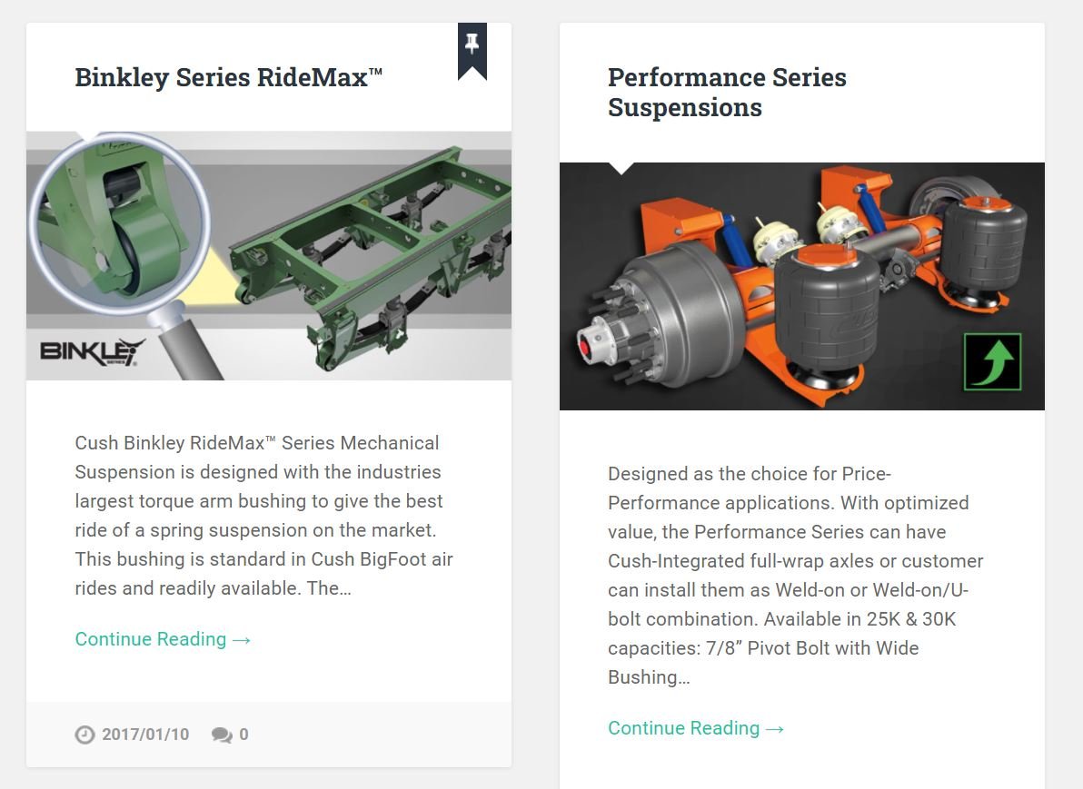 Cush Suspensions' Resource Center