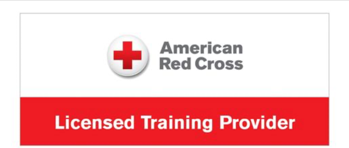 American Red Cross Licensed Training Provider logo with red cross and red banner