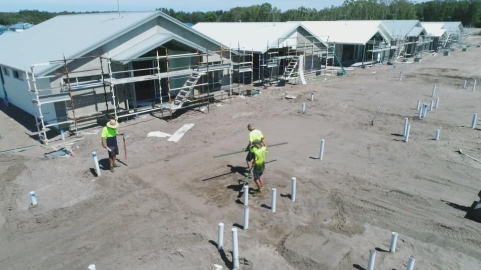 Workers on Construction Site — AJ's Concreting Services in Taylors Beach, NSW