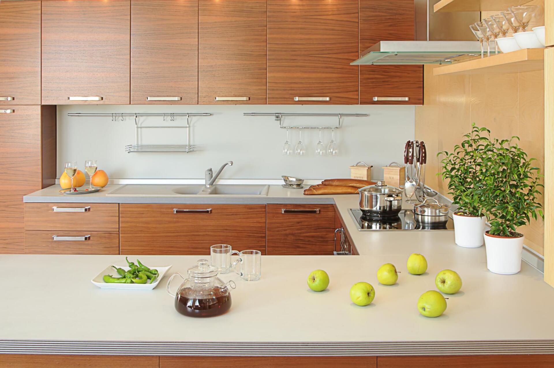 customized cabinets in the kitchen