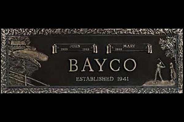 A gravestone for a man named bayco established in 1941.