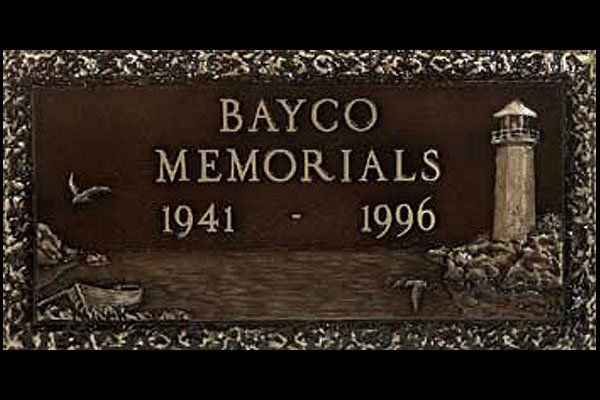 A gravestone for bayco memorials from 1941 to 1996