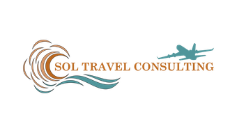 Sol Travel Consulting logo with teal wave and orange sunburst icon