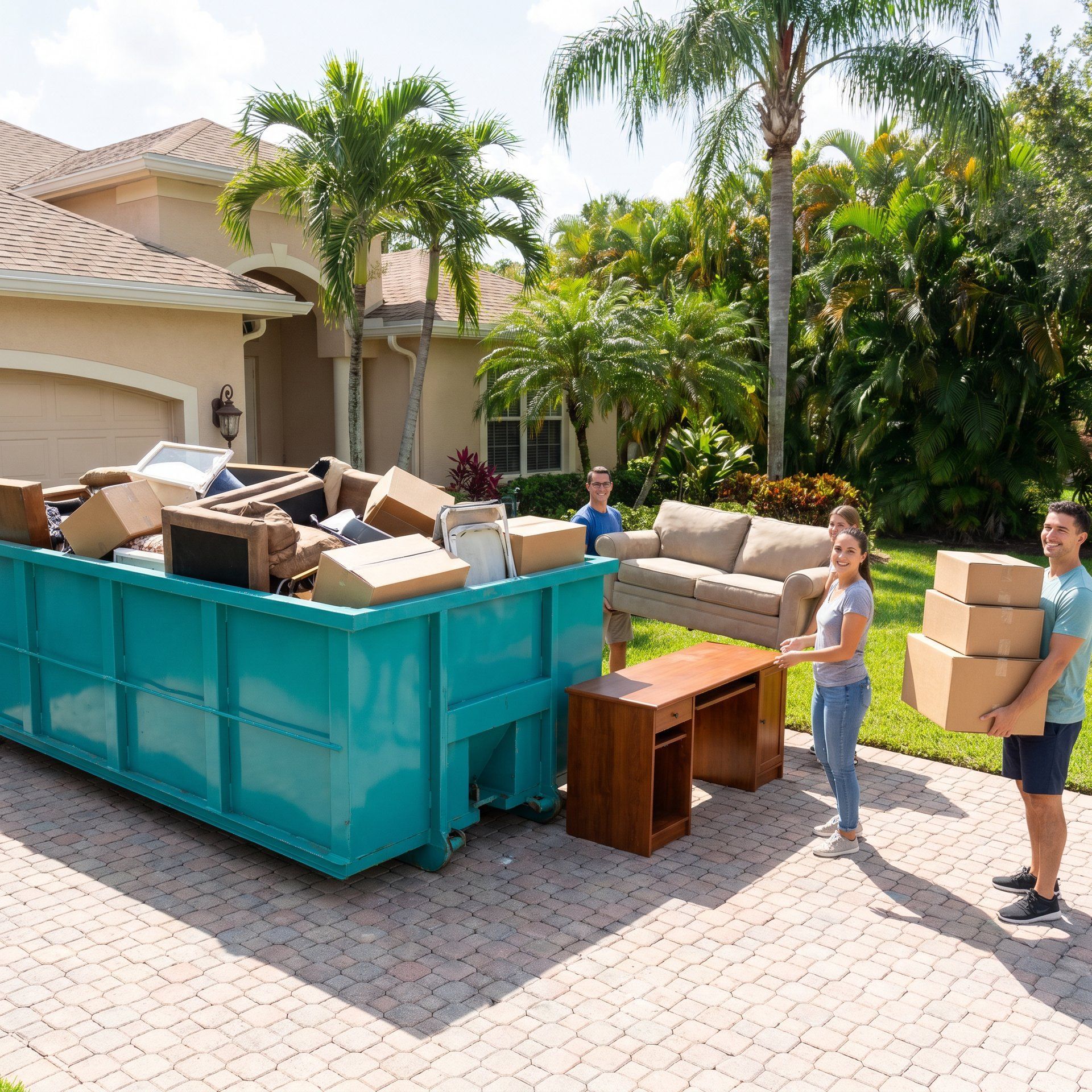 10 yard dumpster single room declutter Cutler Bay FL