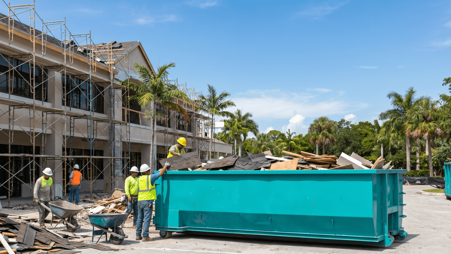 15 yard dumpster flooring carpet removal Cutler Bay FL