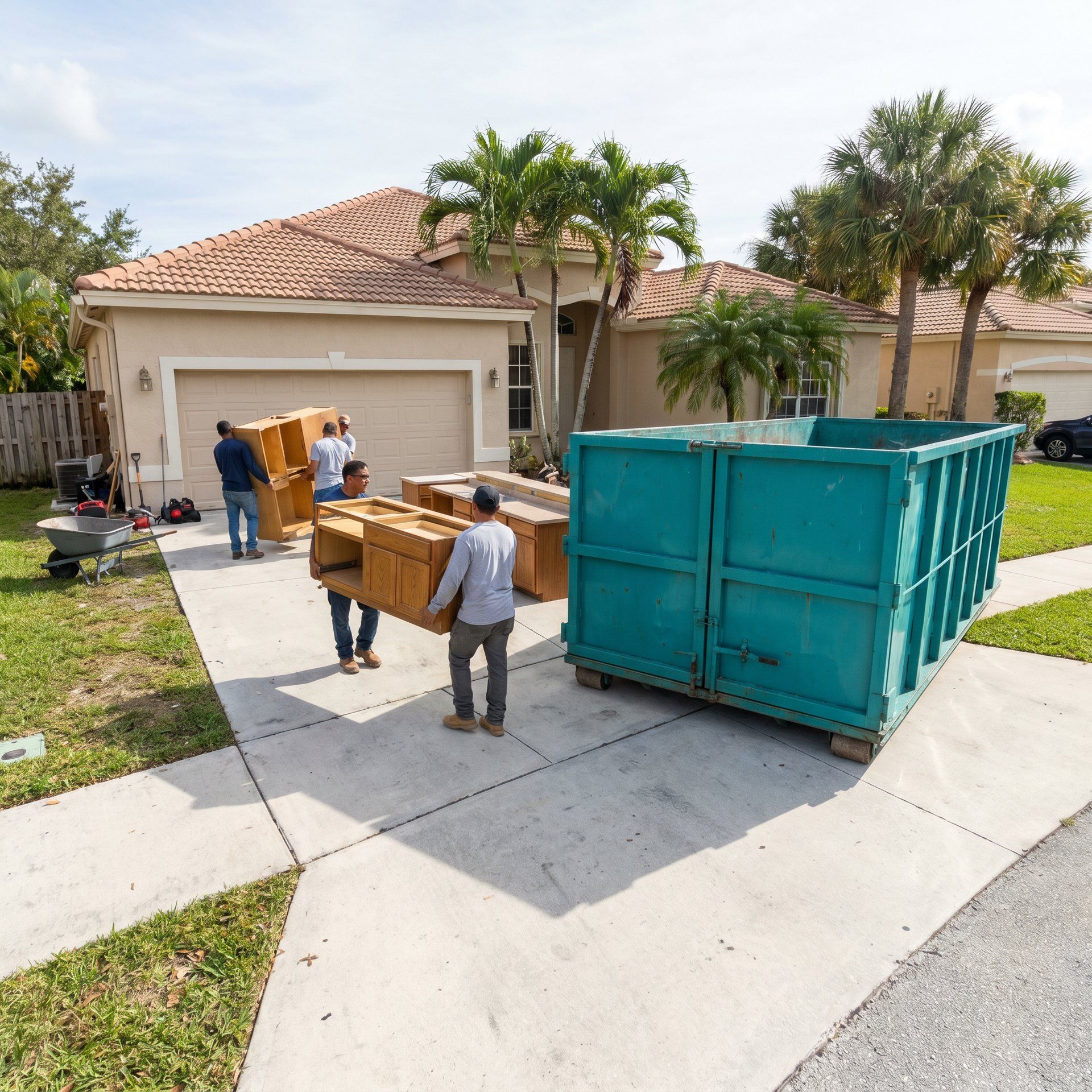 15 yard dumpster kitchen remodel Cutler Bay FL