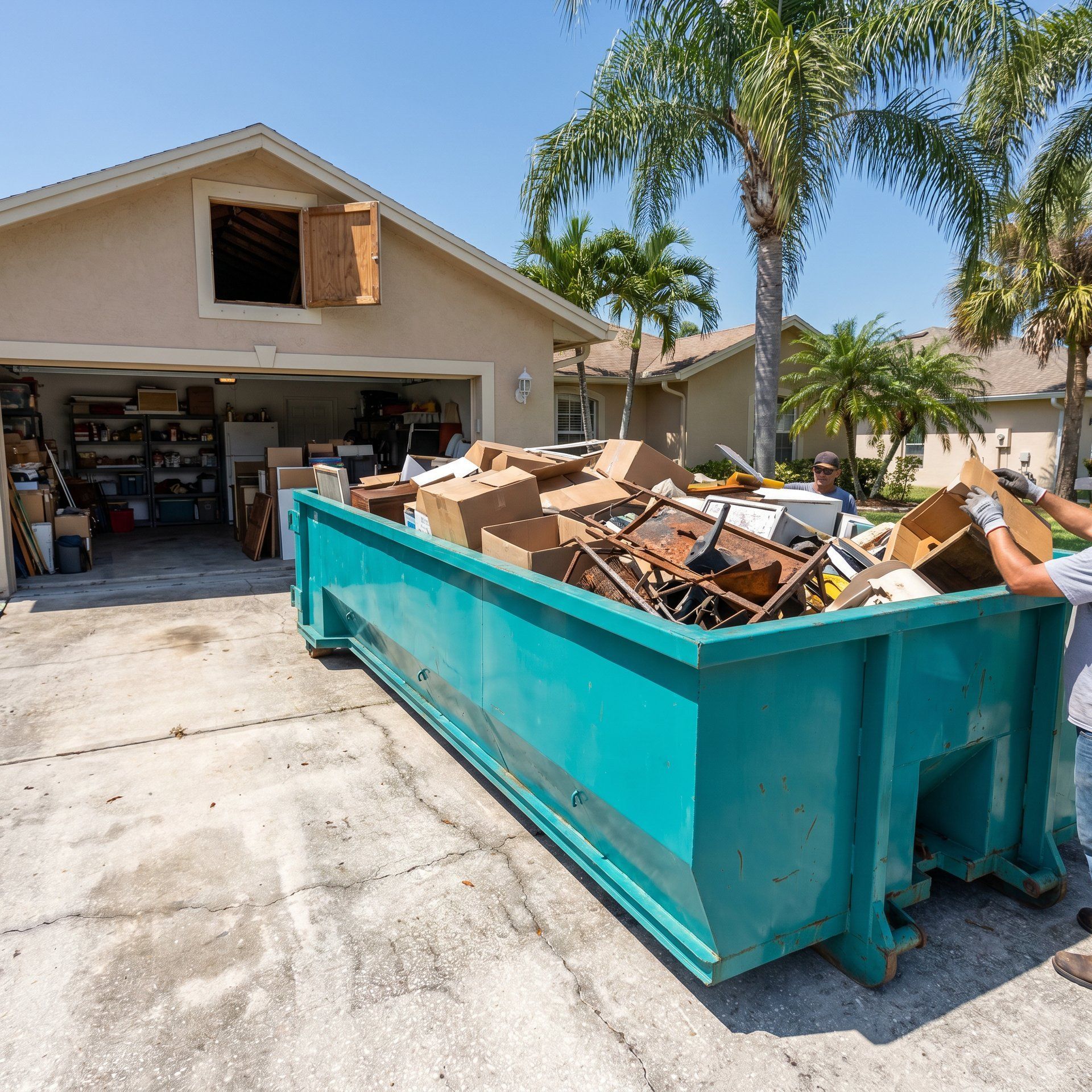 20 yard dumpster garage attic clearout Cutler Bay FL