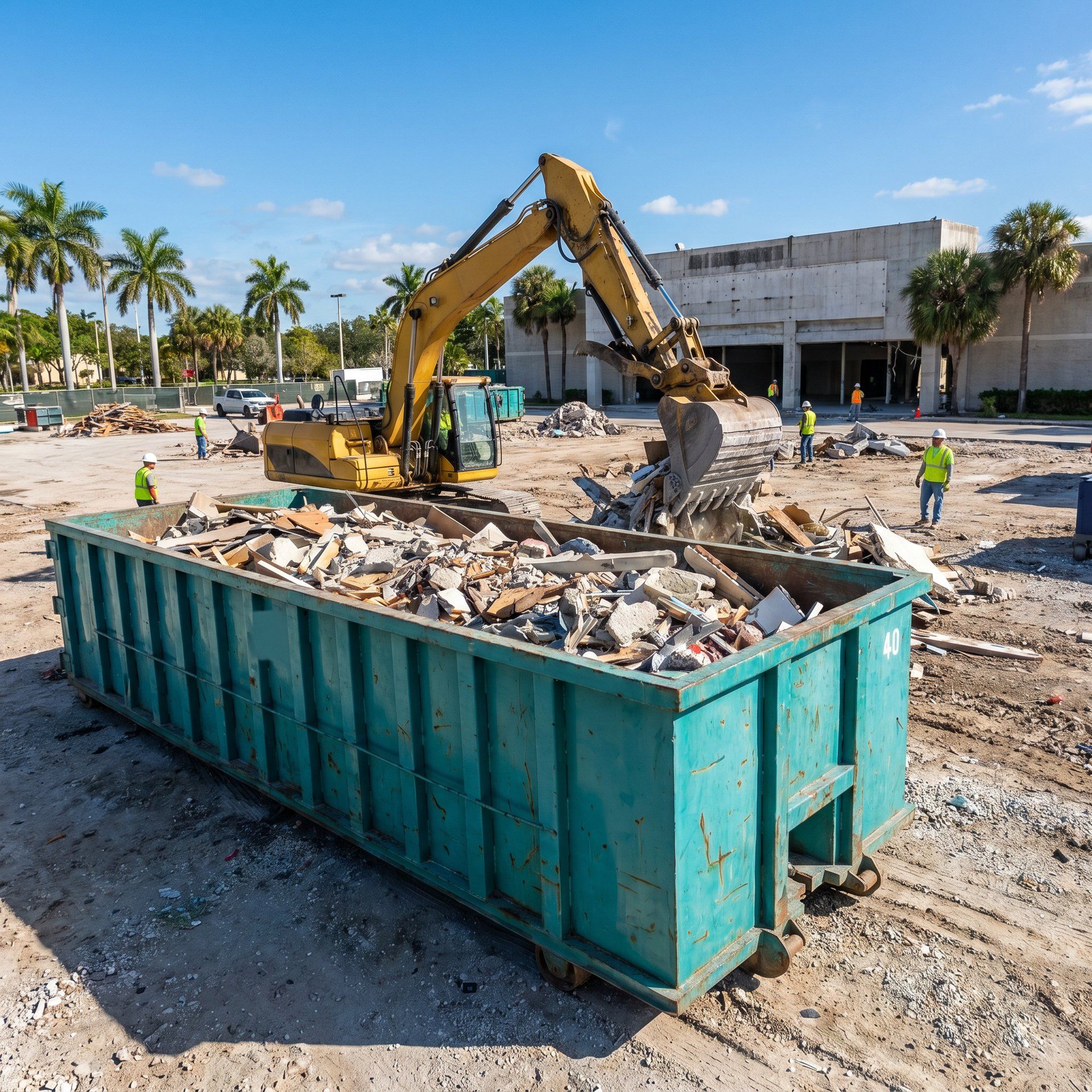 30-40 yard dumpster commercial demolition Cutler Bay FL