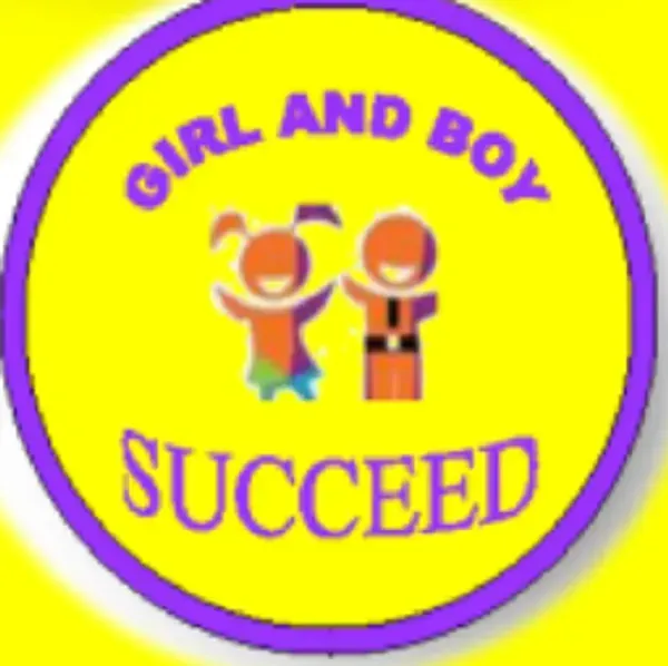 Logo with yellow circle, purple border,