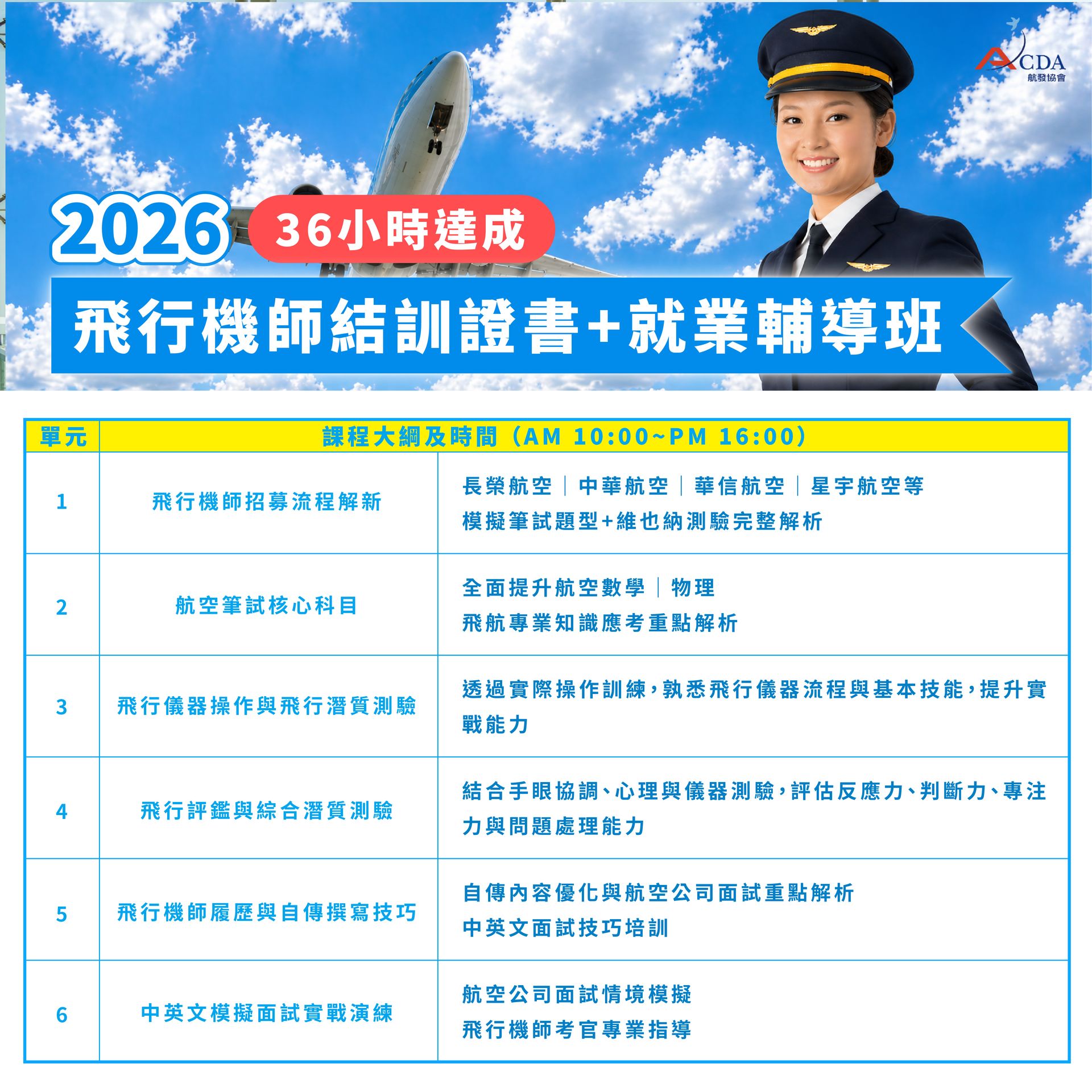 飛行機師、自訓機師、培訓機師、機師怎麼考、職訓課程