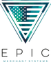EPIC Merchant Systems logo representing American values and merchant services for small businesses
