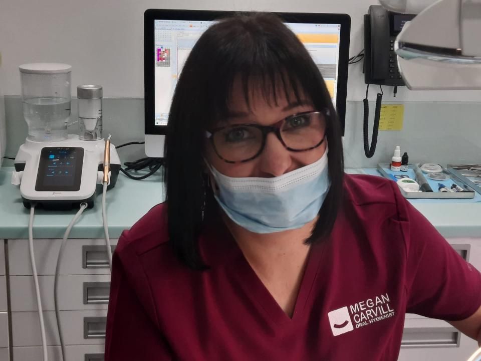Megan at work in her oral hygiene practice in Erasmusrand, Pretoria.
