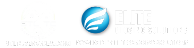 Logo with blue sphere containing white lines, text