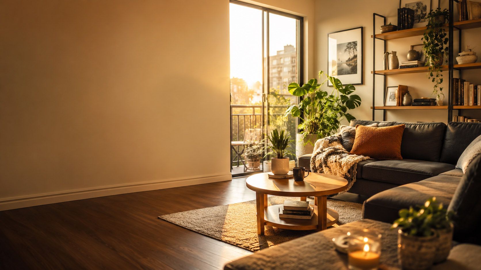Well-kept apartment living room representing belongings protected by renters insurance in Wisconsin