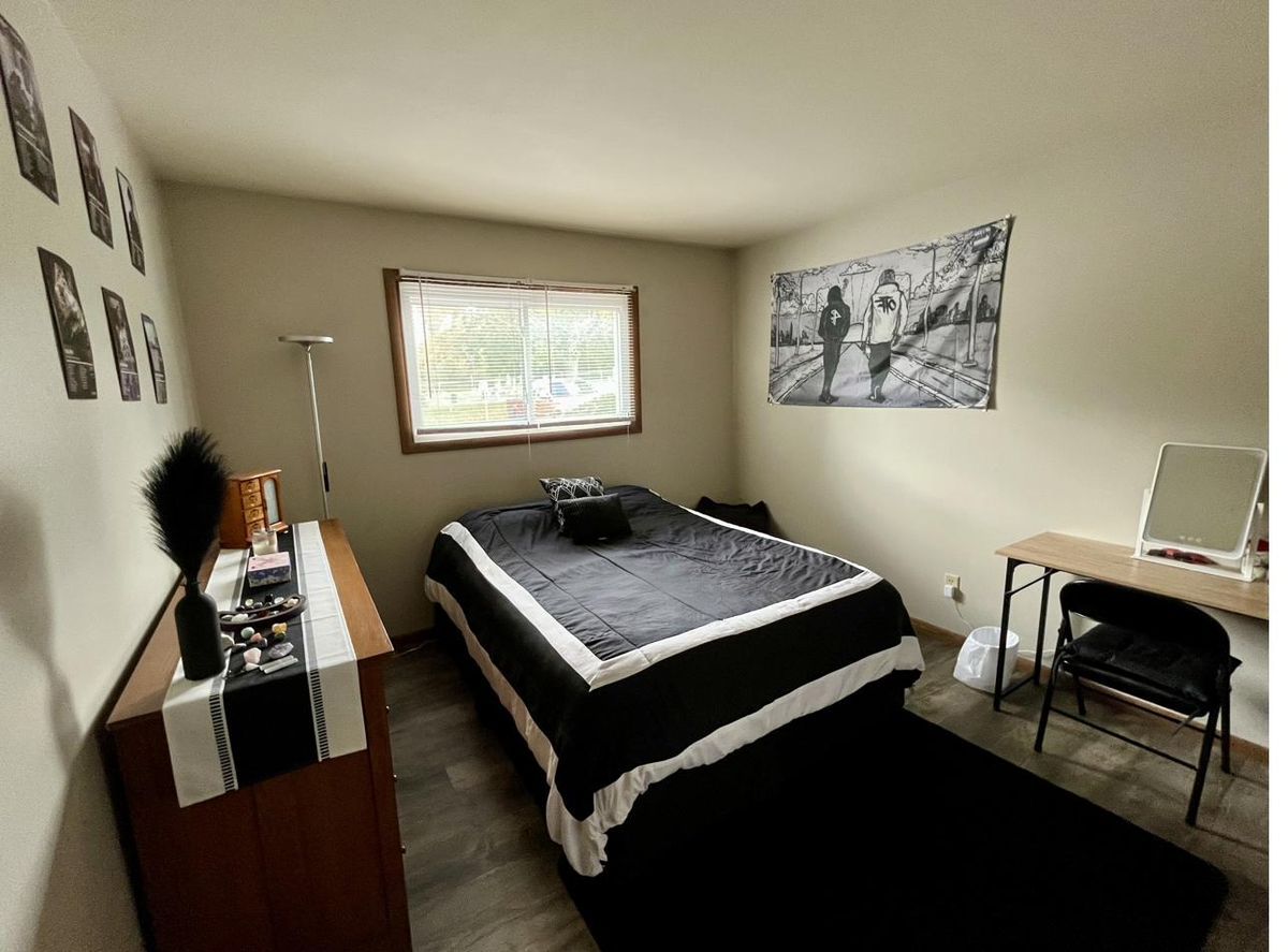 Updated kitchen with stainless steel appliances in a West Allis apartment for rent