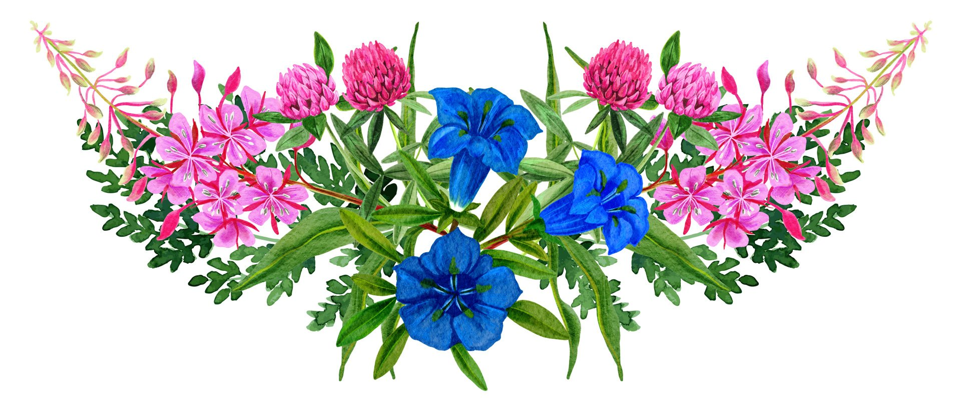 Kranz aus Wildblumen