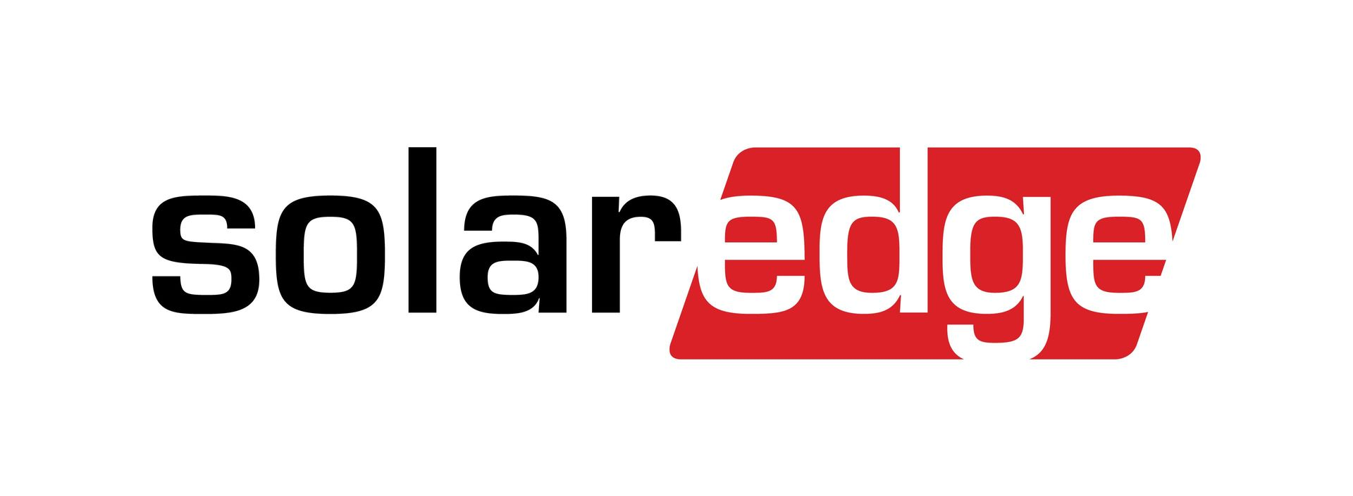 SolarEdge logo in black and red text on a white background