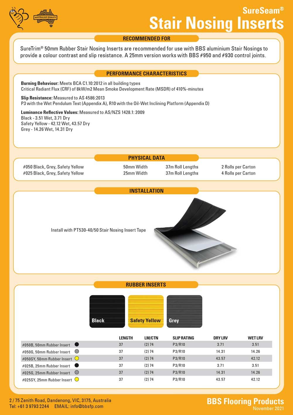 Nosing Inserts