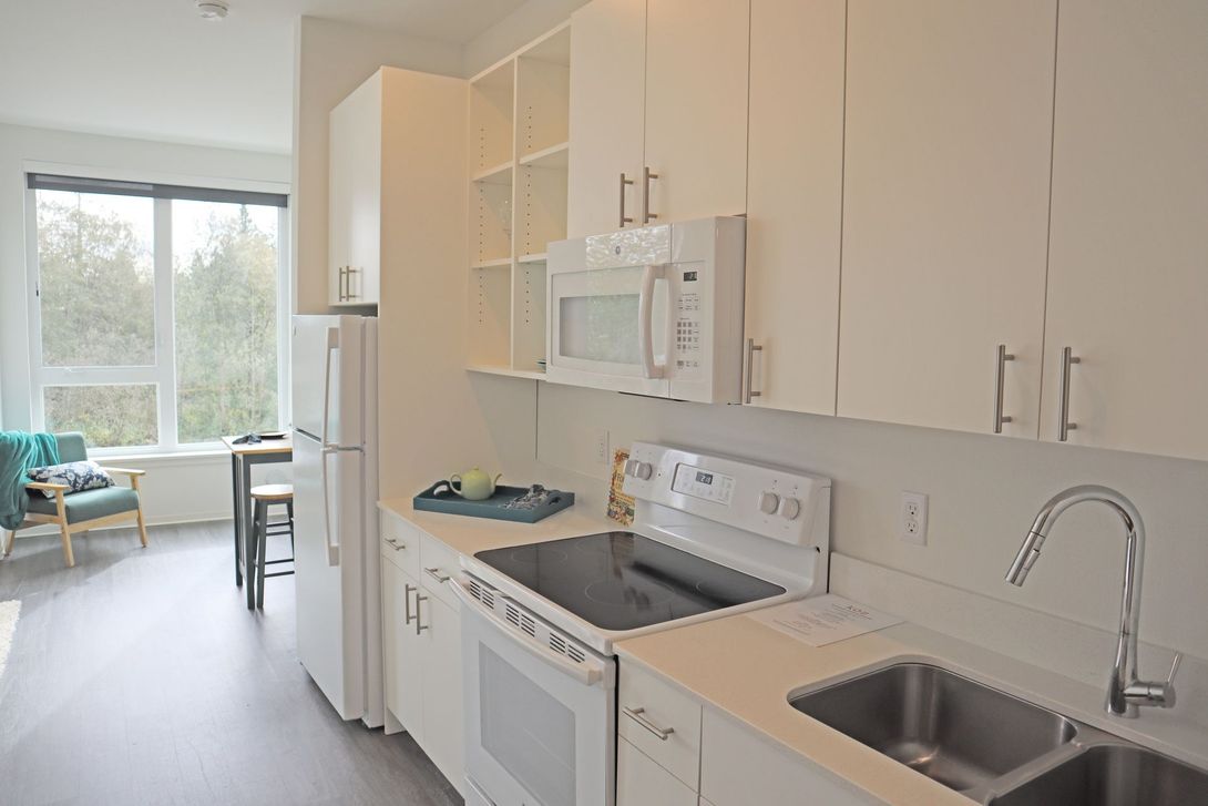 photo showing the kitchen area