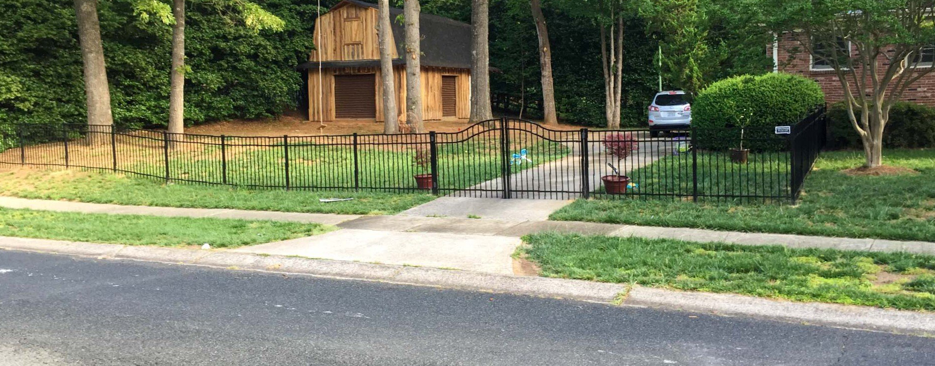 black fence 