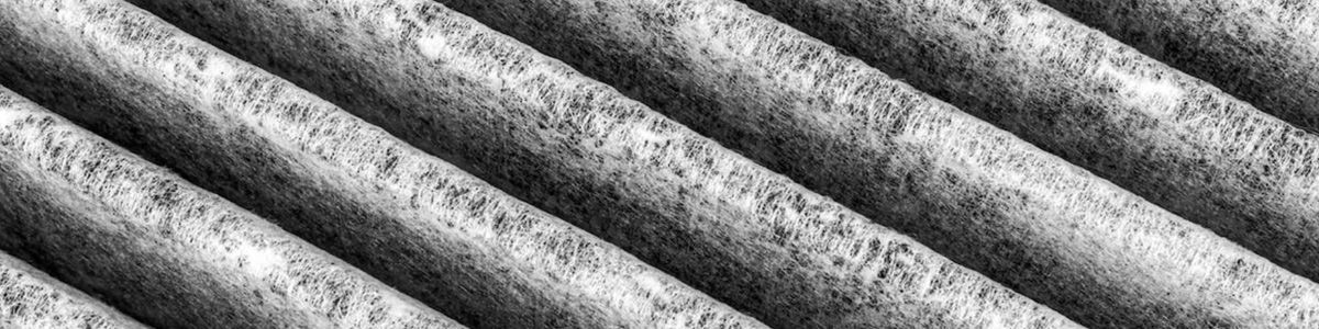It is a black and white photo of a roof.