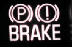 The word brake is displayed on a black background