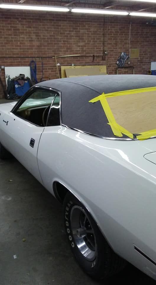 Before Changing Color Of Top Cover From Black To Gray- Des Moines, IA - Iowa Auto Top & Upholstery