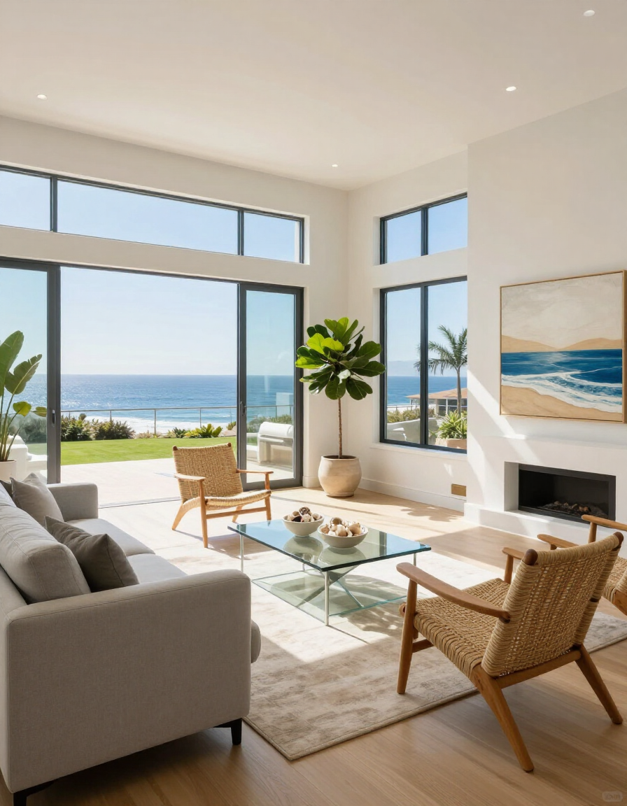 Beautifully lit San Diego home interior