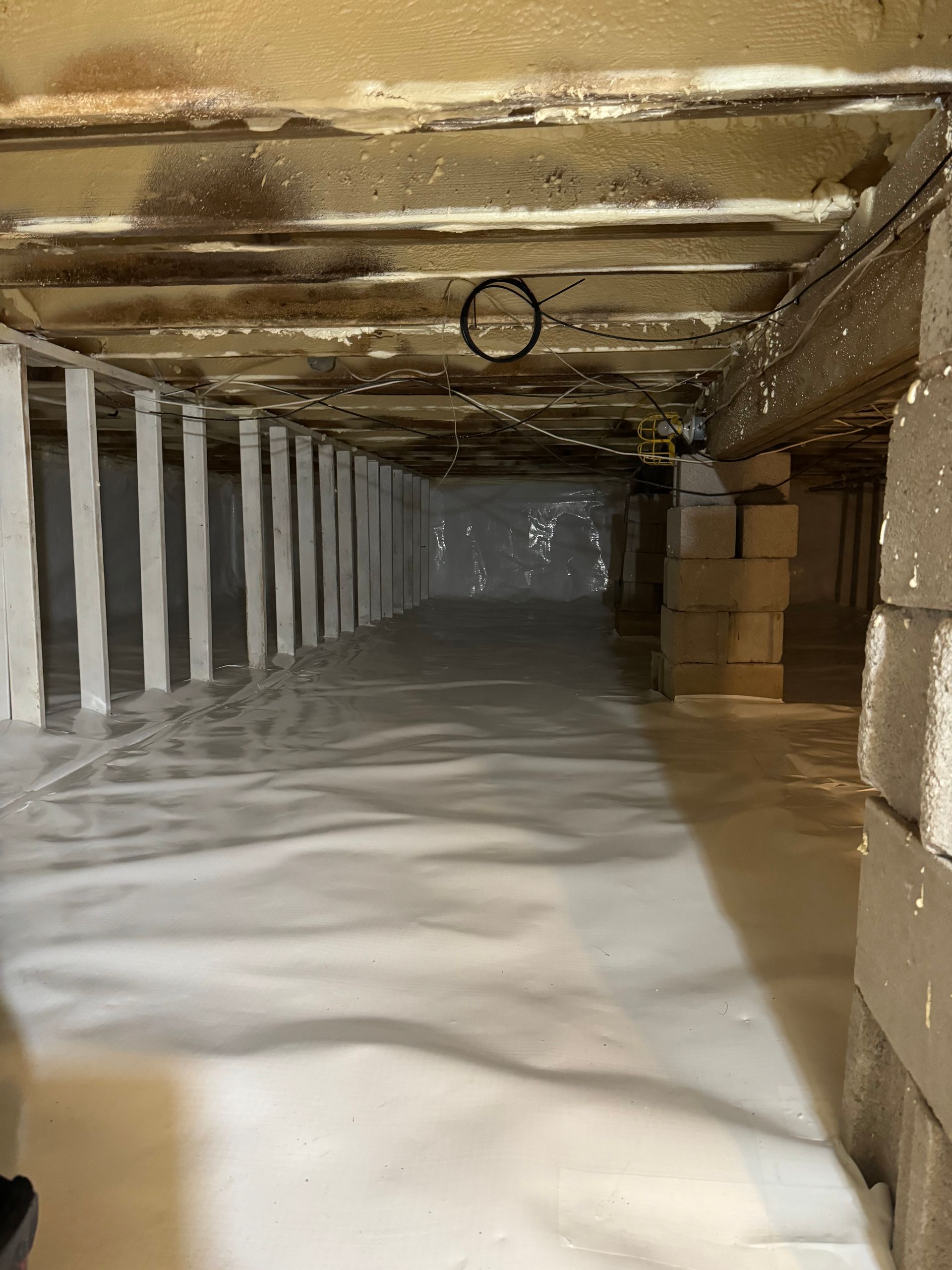 It looks like a tunnel with a lot of boxes in it.