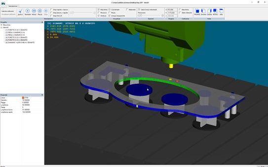 GlassCam — lavorazione CNC vetro con testa multiasse